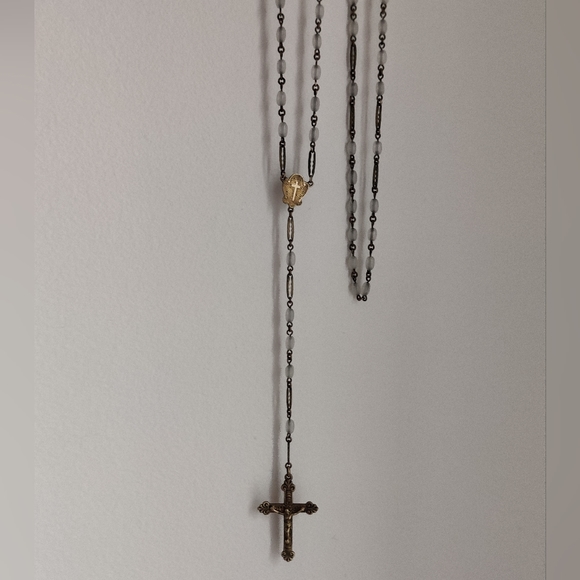 Antique Catholic Brass Rosary - Picture 5 of 15